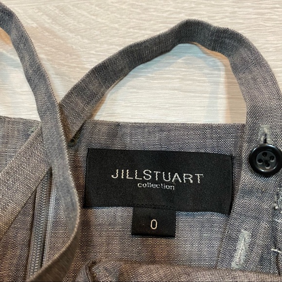 Jill Stuart Sweetheart Neck Mini A-Line Dress Gray Womens Size 0 - Picture 5 of 9